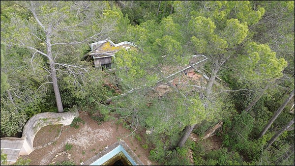 La villa vue du ciel