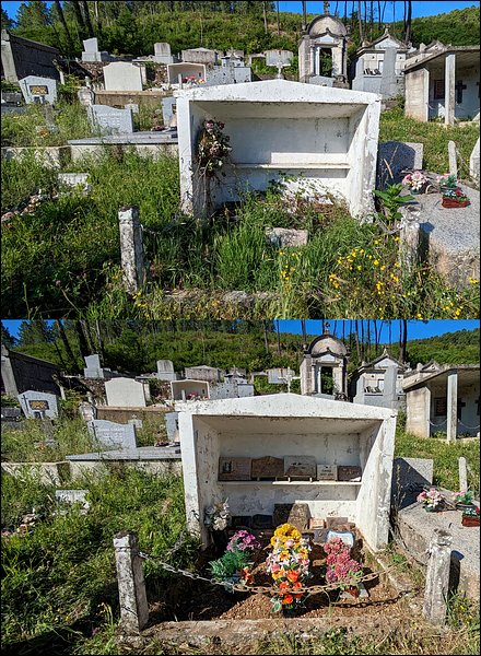 Tombe en rénovation