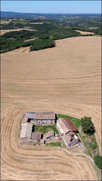 Vue aérienne de la ferme